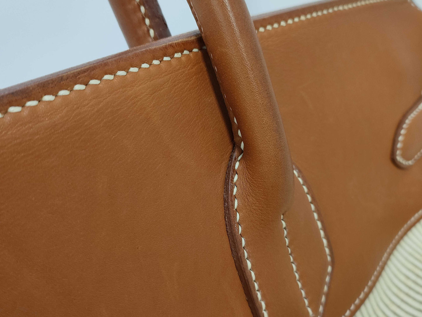HERMES Haute Couture 45 □B Toile H Handbag