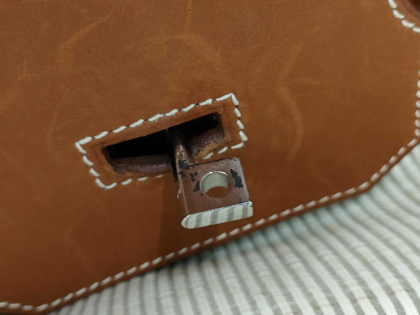 HERMES Haute Couture 45 □B Toile H Handbag
