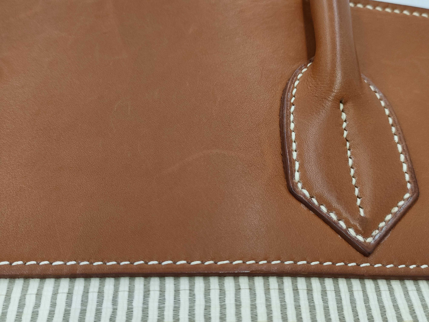 HERMES Haute Couture 45 □B Toile H Handbag