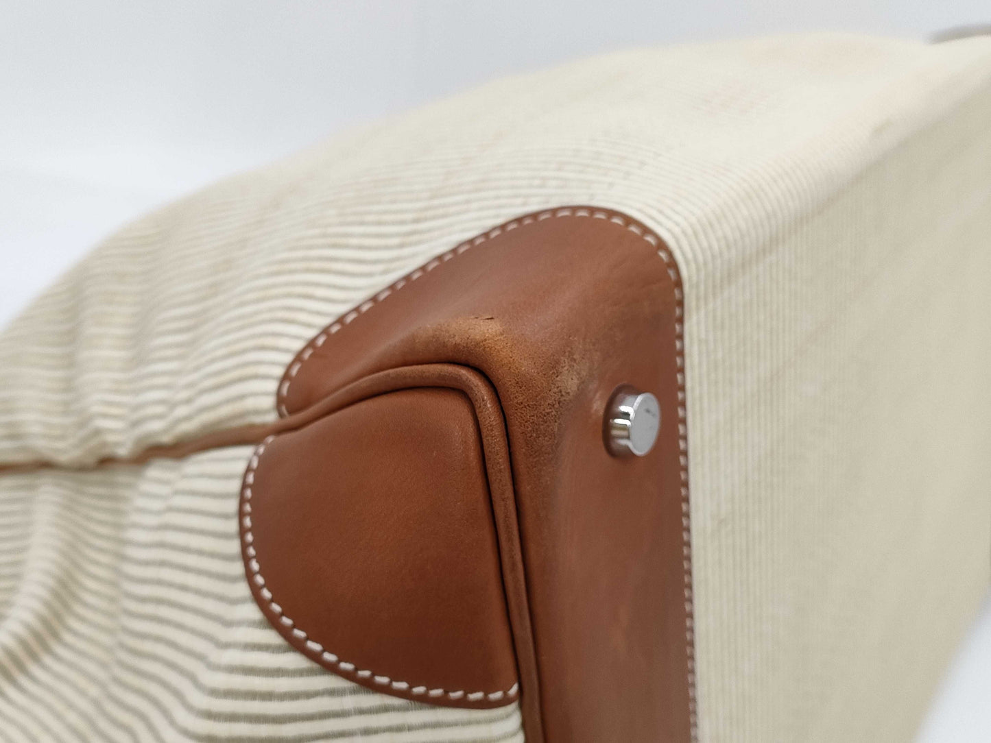 HERMES Haute Couture 45 □B Toile H Handbag