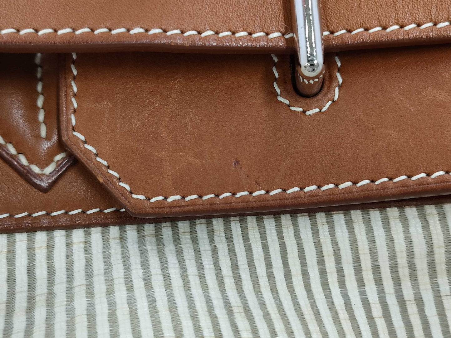 HERMES Haute Couture 45 □B Toile H Handbag