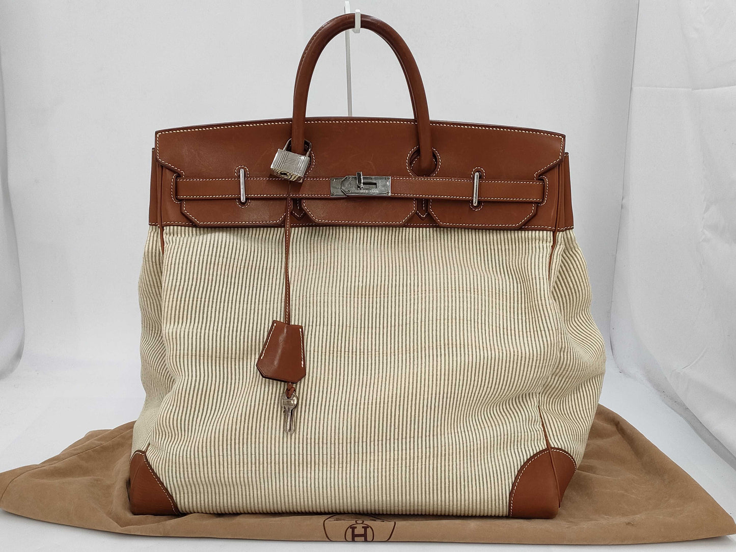 HERMES Haute Couture 45 □B Toile H Handbag