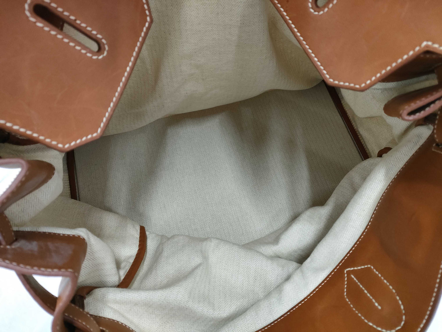 HERMES Haute Couture 45 □B Toile H Handbag