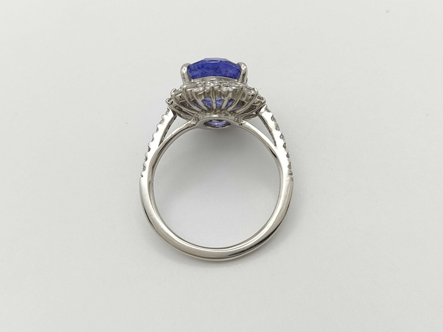 Unheated Color Change Sapphire 3.81ct D0.65ct PT900 5.4g Ring