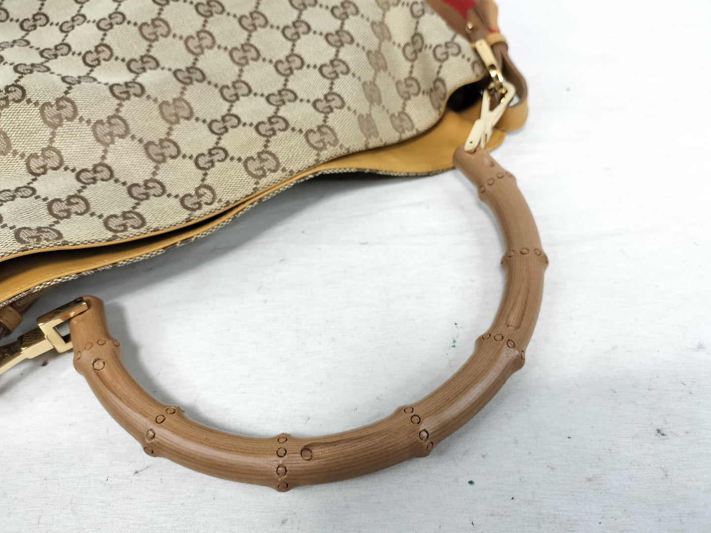 GUCCI 002058 Bamboo Tote Bag Shoulder Bag