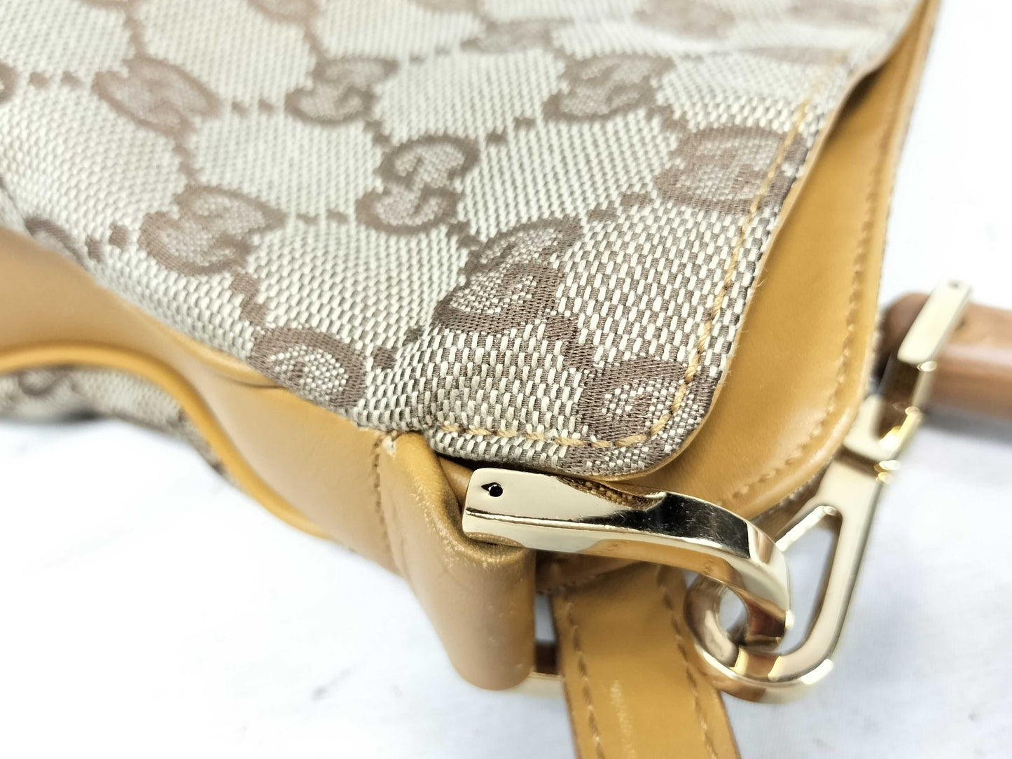 GUCCI 002058 Bamboo Tote Bag Shoulder Bag