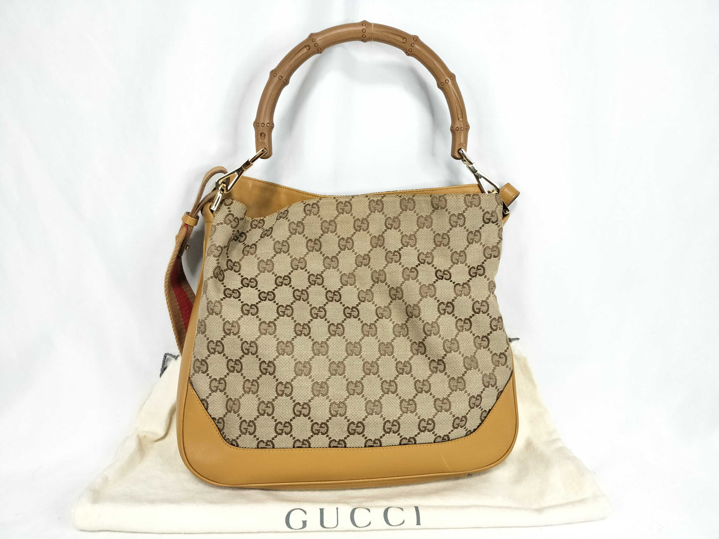 GUCCI 002058 Bamboo Tote Bag Shoulder Bag