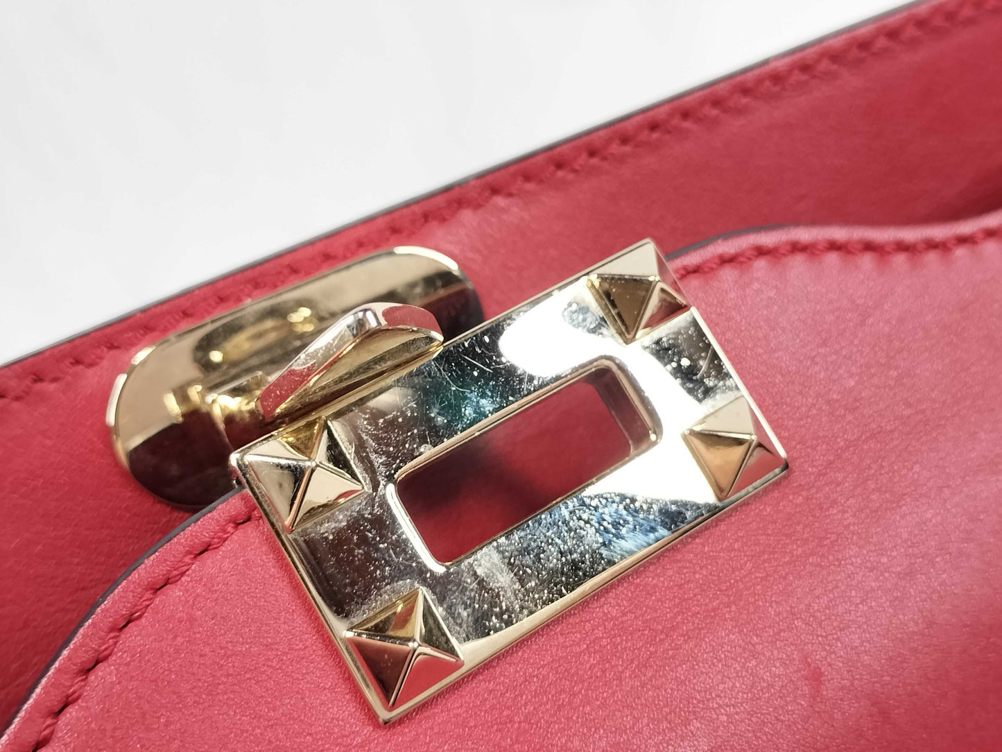 VALENTINO Valentino Garavani Rockstud Leather 2-Way Handbag