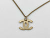 CHANEL 02P Coco Mark Necklace Rhinestone Necklace