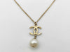 CHANEL B14P Coco Mark Pearl Necklace Necklace