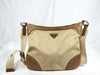 PRADA nylon and leather shoulder bag with white tag