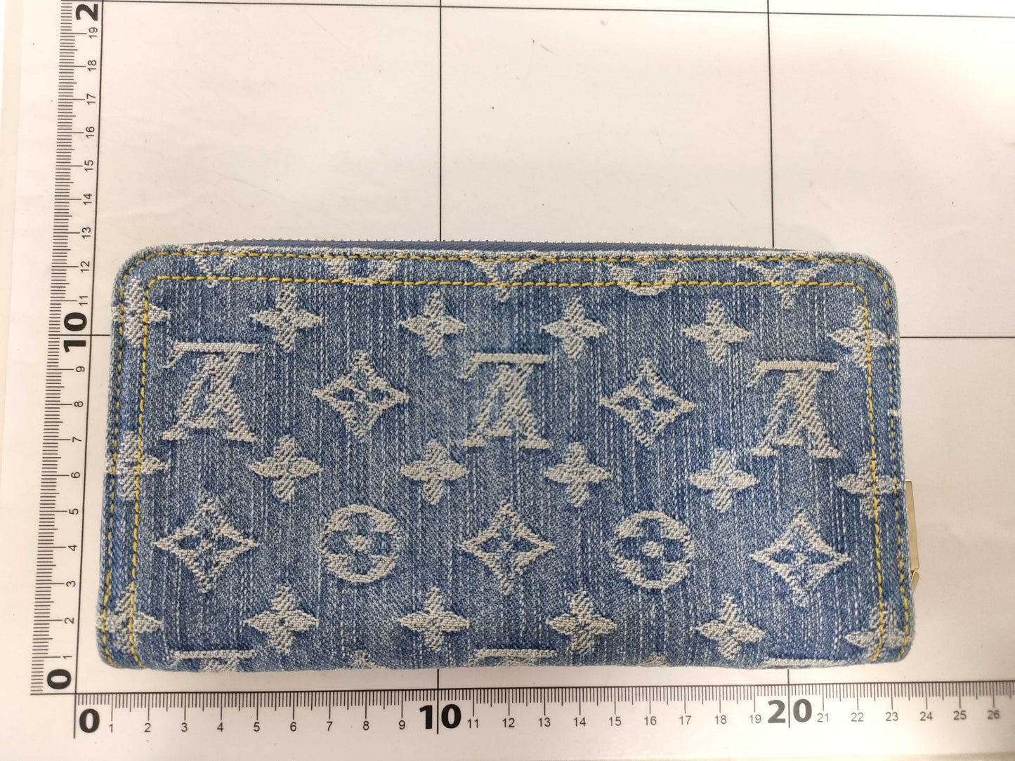 LOUIS VUITTON RFID Verified, Serial Number Unverifiable, Monogram Denim Bag, Zippy Wallet, LV Remix Denim Wallet