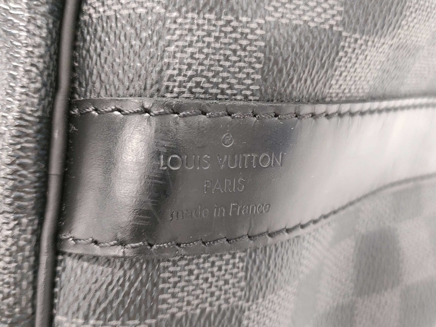 LOUIS VUITTON Louis Vuitton Damier Graphite Keepall Bandouliere 45 N41057 Boston Bag