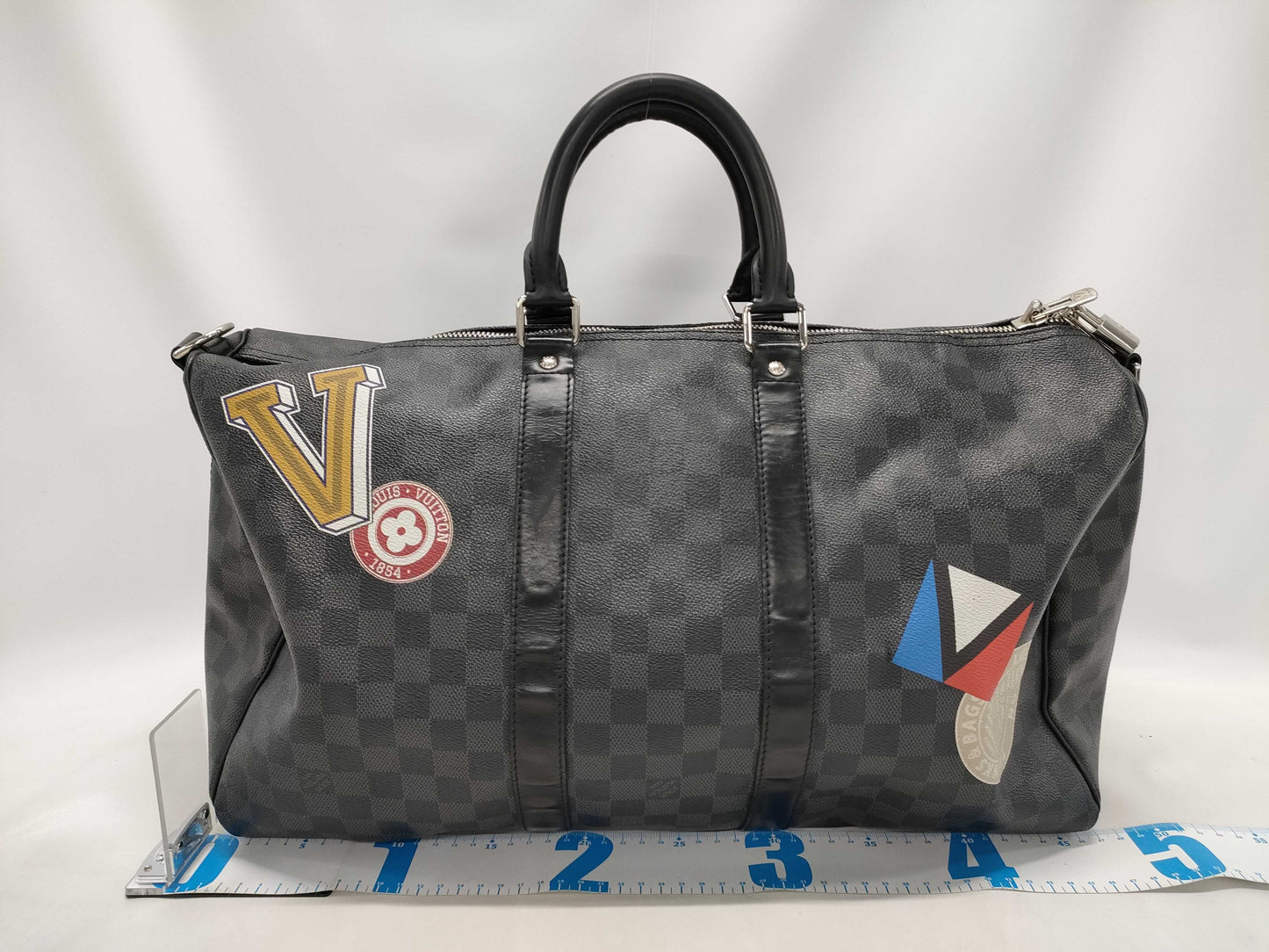 LOUIS VUITTON Louis Vuitton Damier Graphite Keepall Bandouliere 45 N41057 Boston Bag