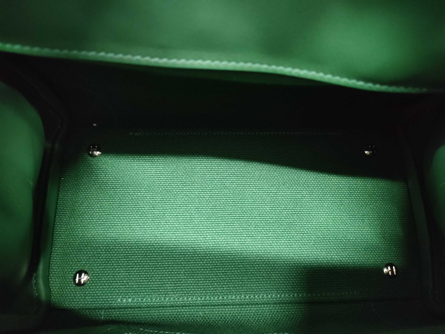 HERMES Birkin 25 Cargo Vertigo Toile H Leather Handbag with Silver Hardware and K Stamp