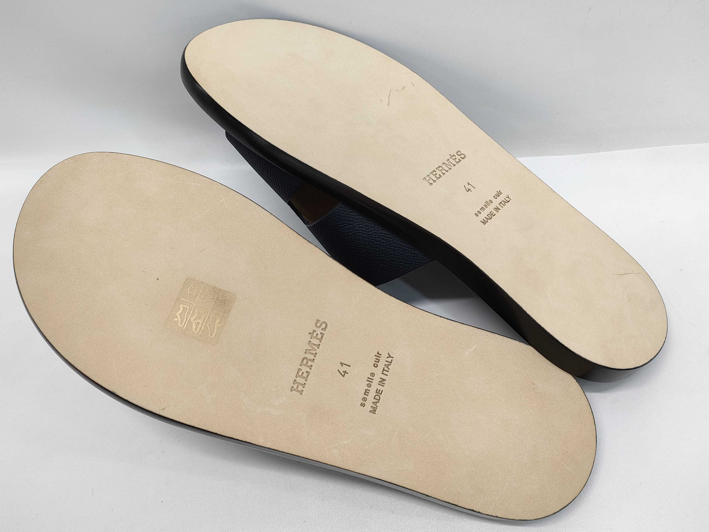 HERMES Sandals "Izmir" Marine Size: 41 Sandals