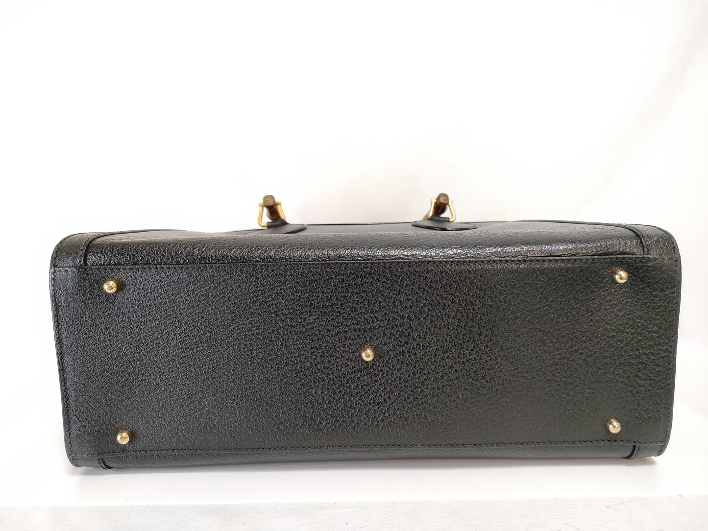 GUCCI Bamboo Diana Tote Bag in Black Leather