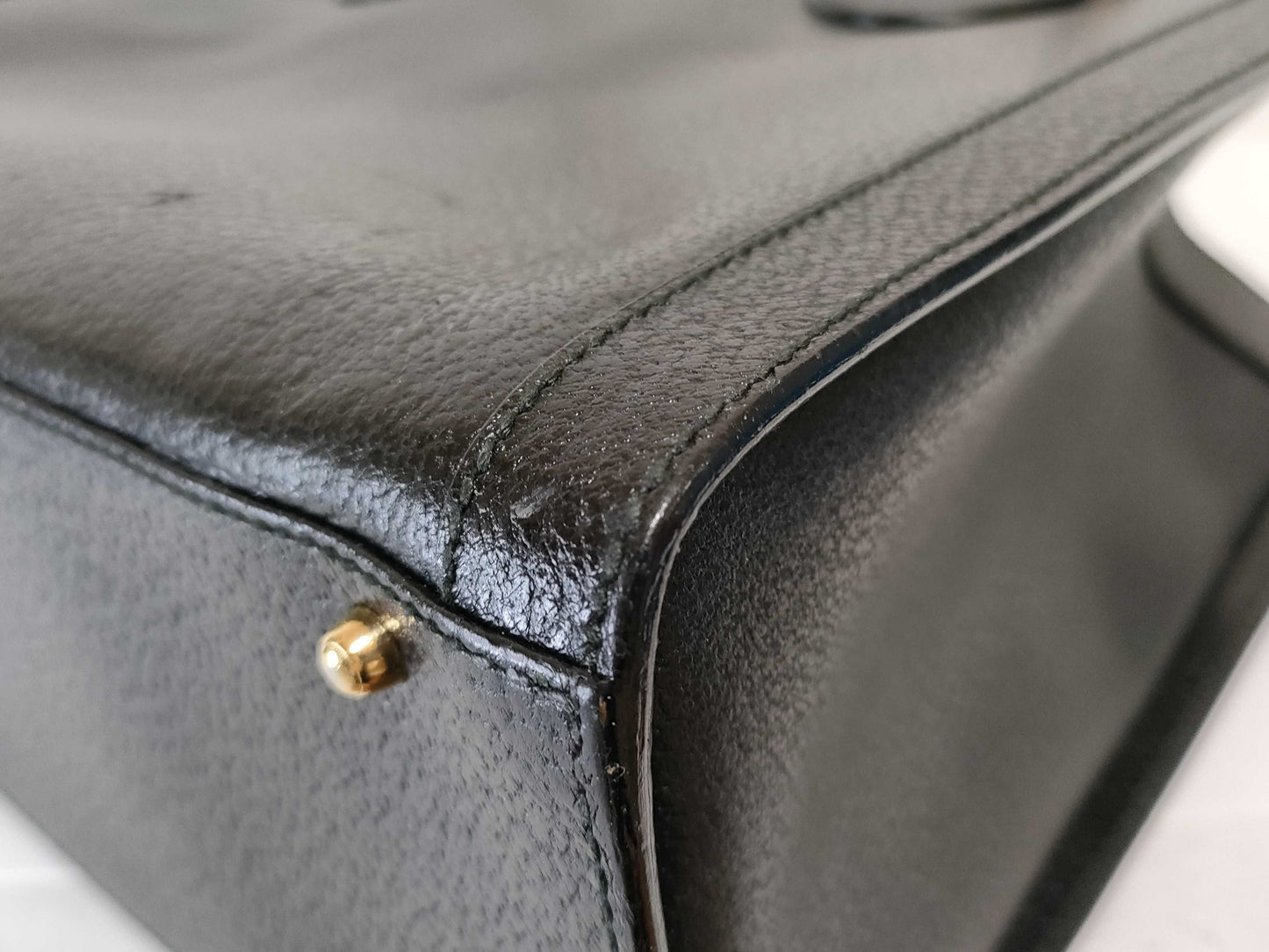 GUCCI Bamboo Diana Tote Bag in Black Leather