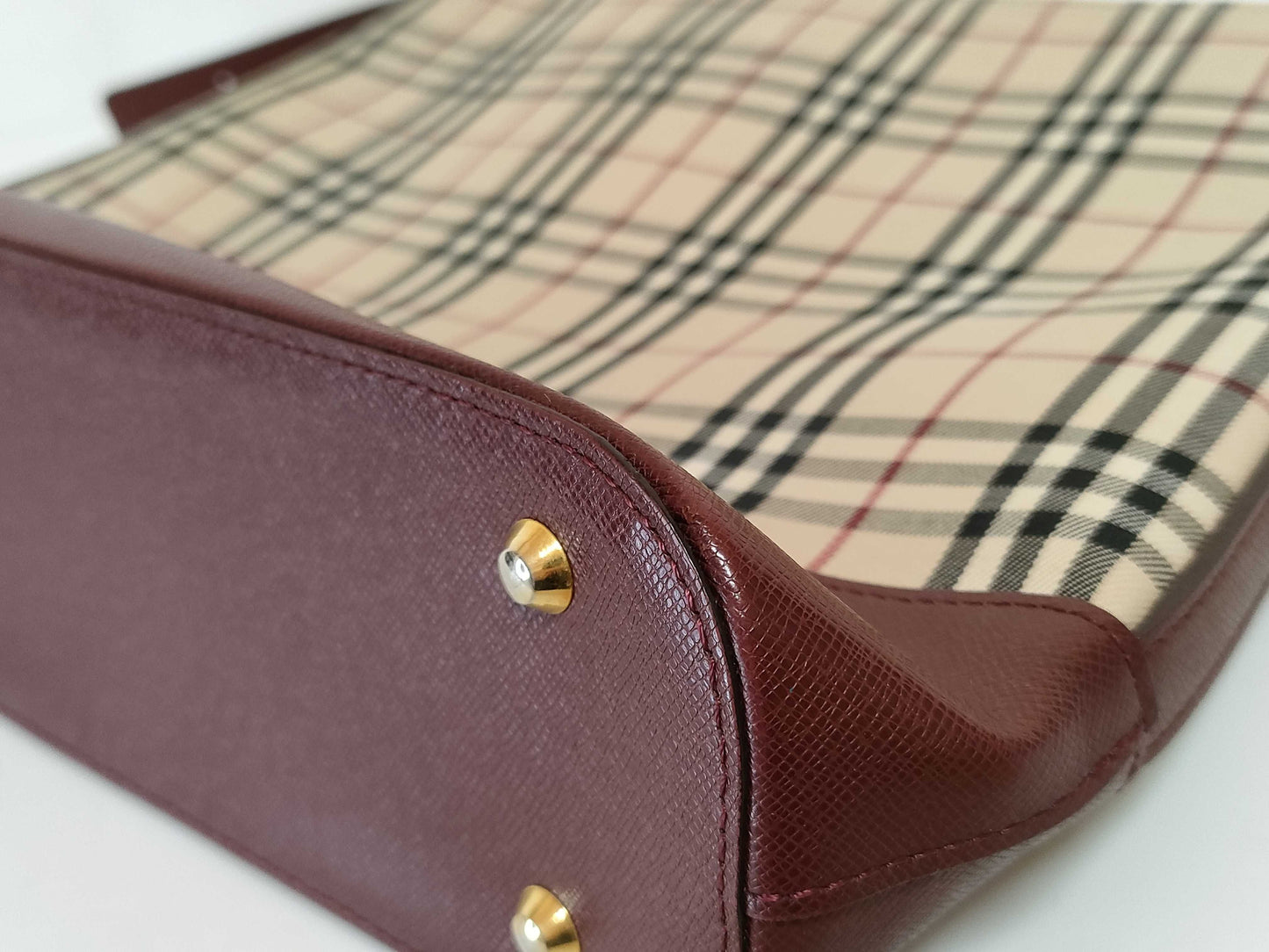 BURBERRY Nova Check Leather Shoulder Bag