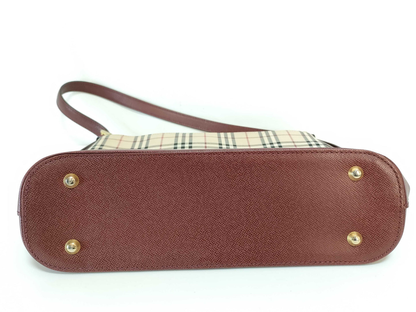 BURBERRY Nova Check Leather Shoulder Bag