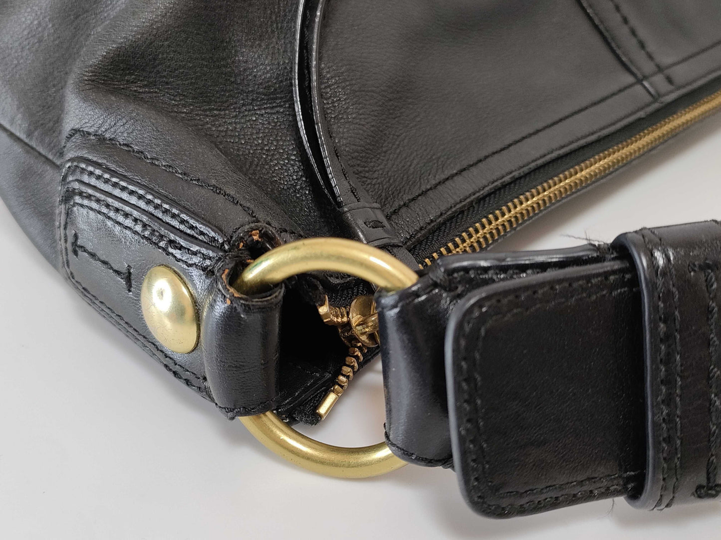 COACH Leather Black One-Shoulder Soho Shoulder Bag