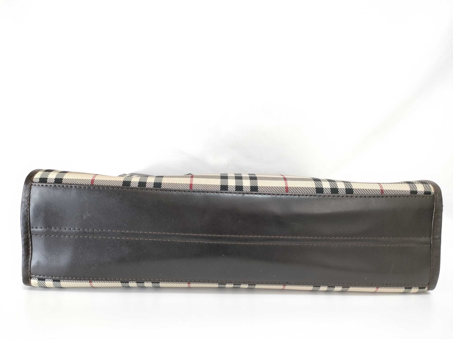 BURBERRY Nova Check Tote Bag with Logo Plate