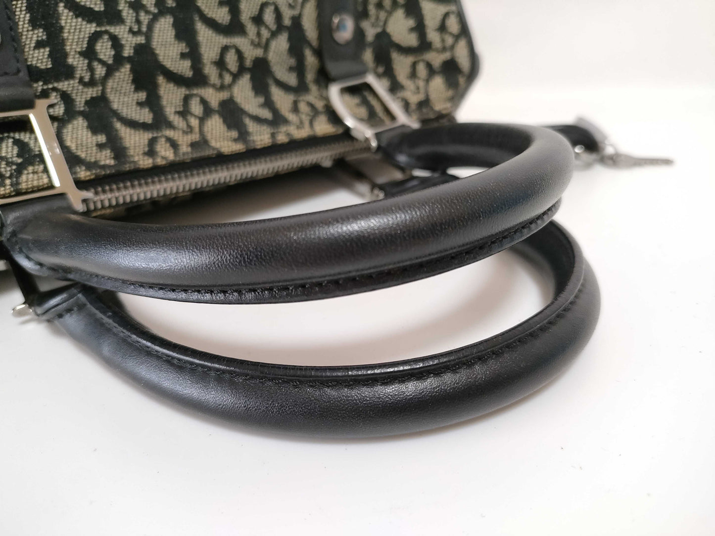 Dior Trotter Mini Boston Handbag with D-shaped hardware, Navy