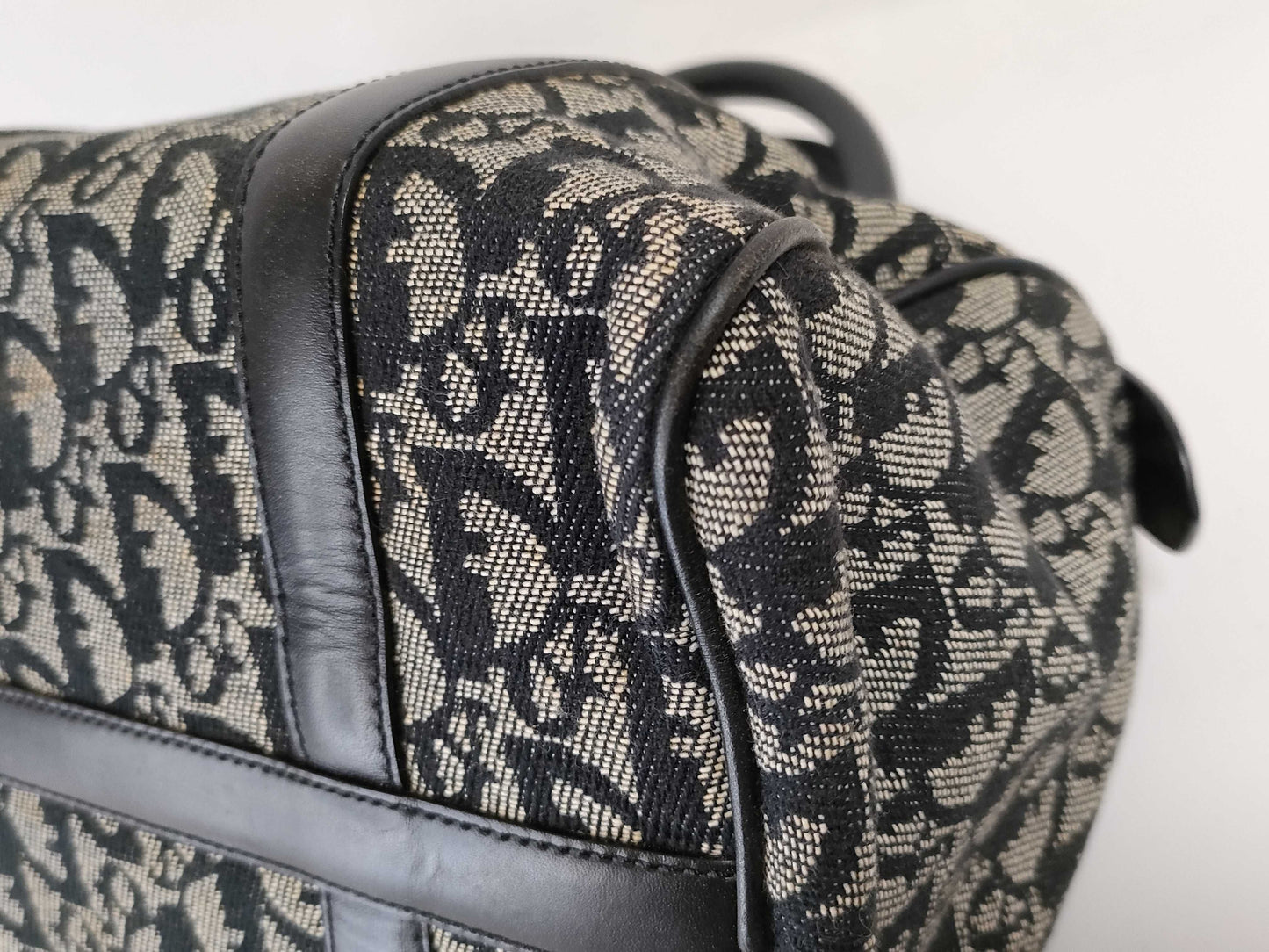 Dior Trotter Mini Boston Handbag with D-shaped hardware, Navy