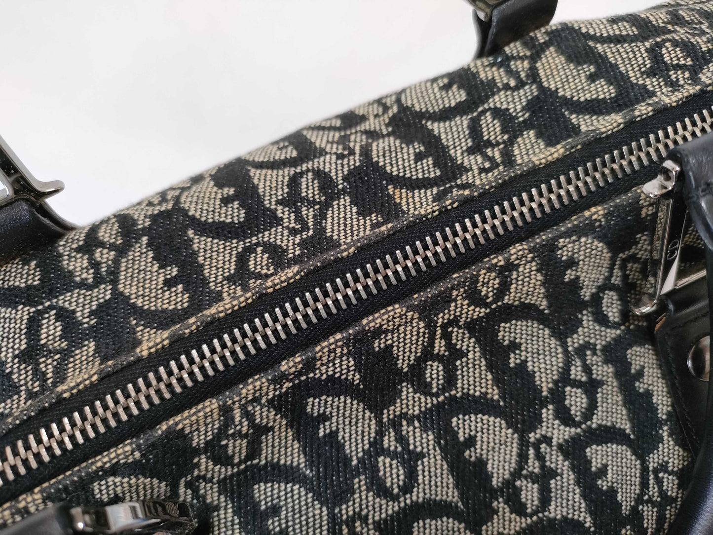 Dior Trotter Mini Boston Handbag with D-shaped hardware, Navy