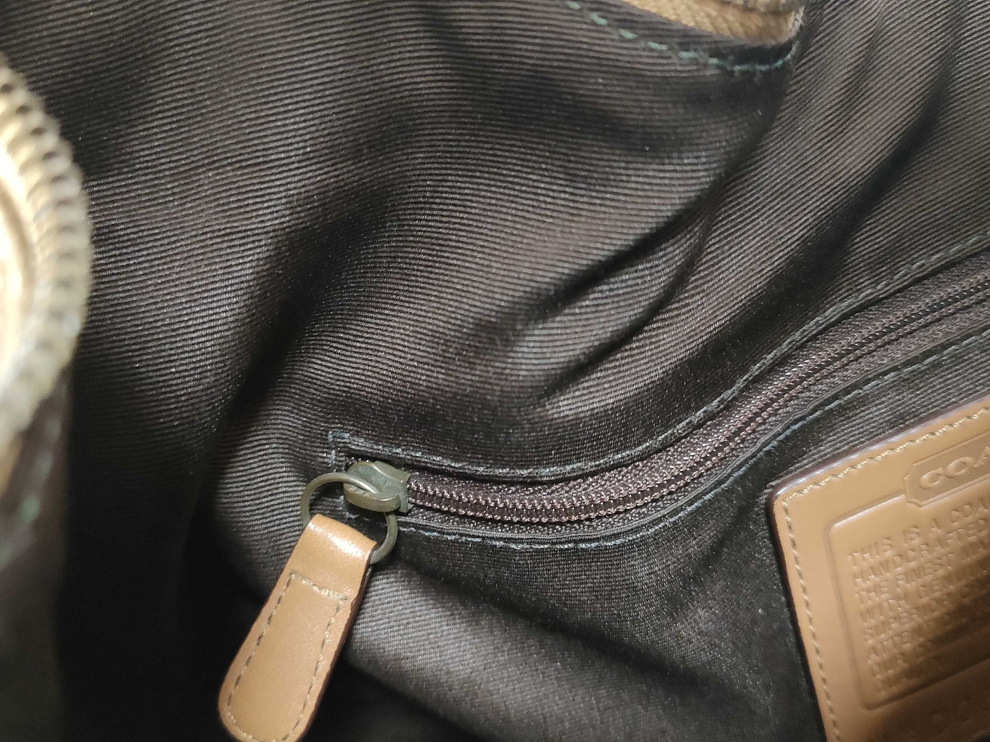 COACH Signature Canvas Hobo Shoulder Bag with Leather Embellishments, Brown