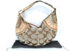 COACH Signature Canvas Hobo Shoulder Bag with Leather Embellishments, Brown