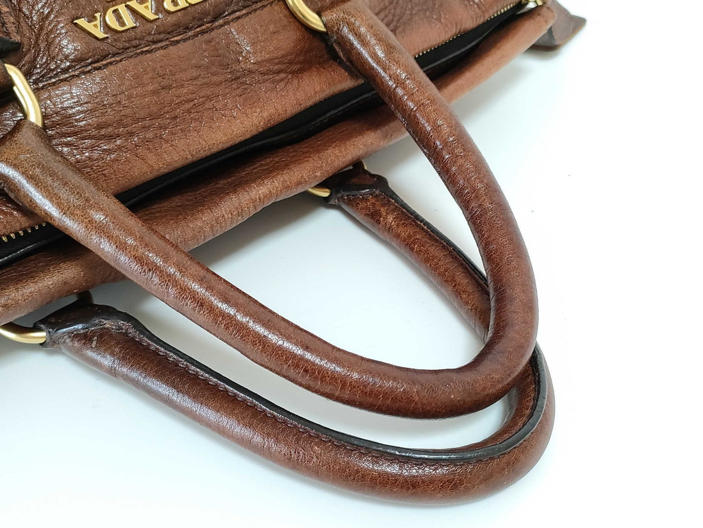 PRADA Prada Leather Handbag 2-Way Shoulder Strap Handbag