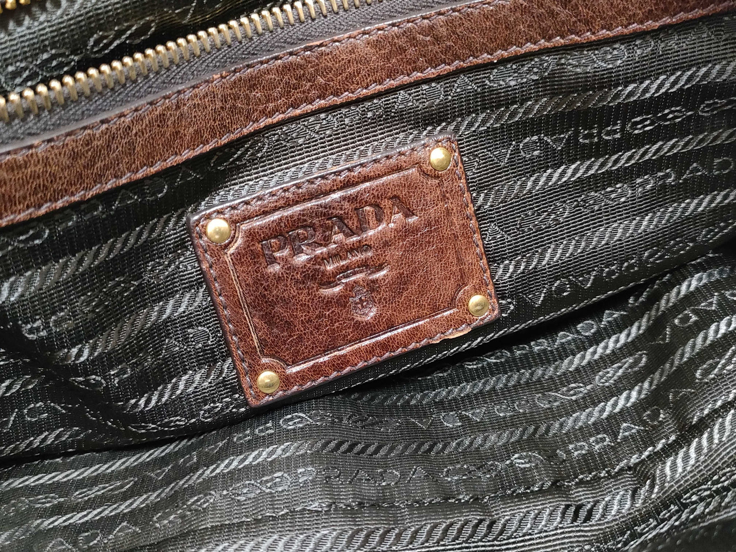 PRADA Prada Leather Handbag 2-Way Shoulder Strap Handbag