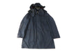 BURBERRY Hooded Coat with Checked Liner, Navy Jacket