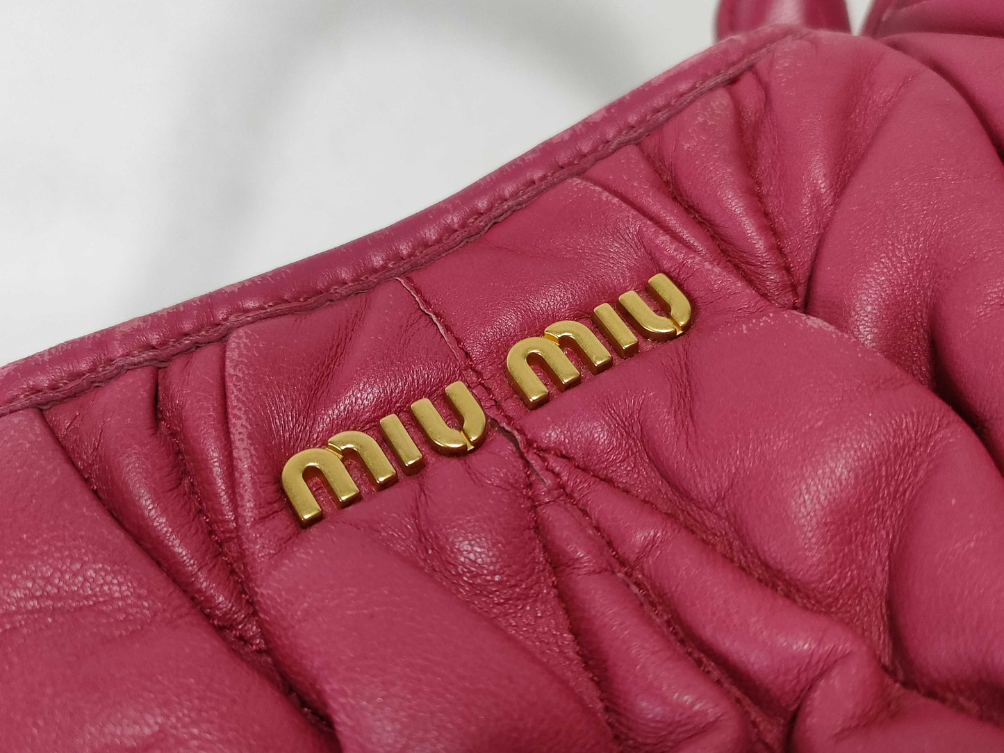 Miu Miu Matelasse Tote Bag Pink Tote Bag