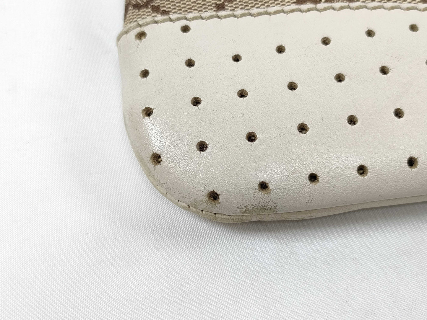 GUCCI GG Canvas Leather Shoulder Bag