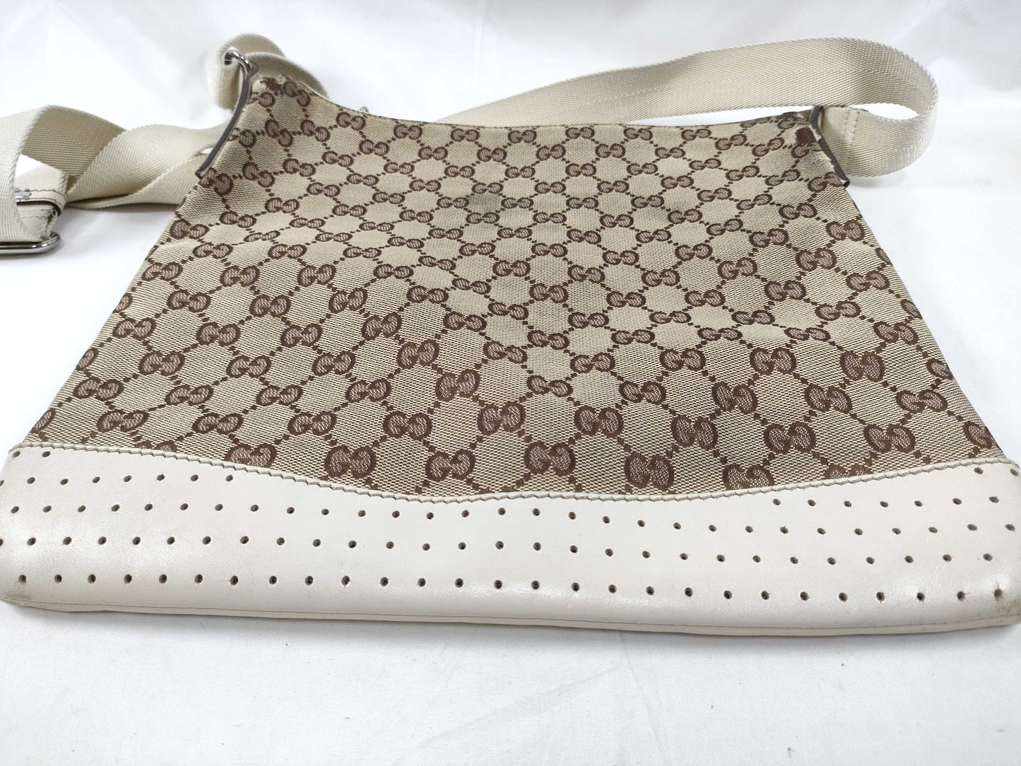 GUCCI GG Canvas Leather Shoulder Bag