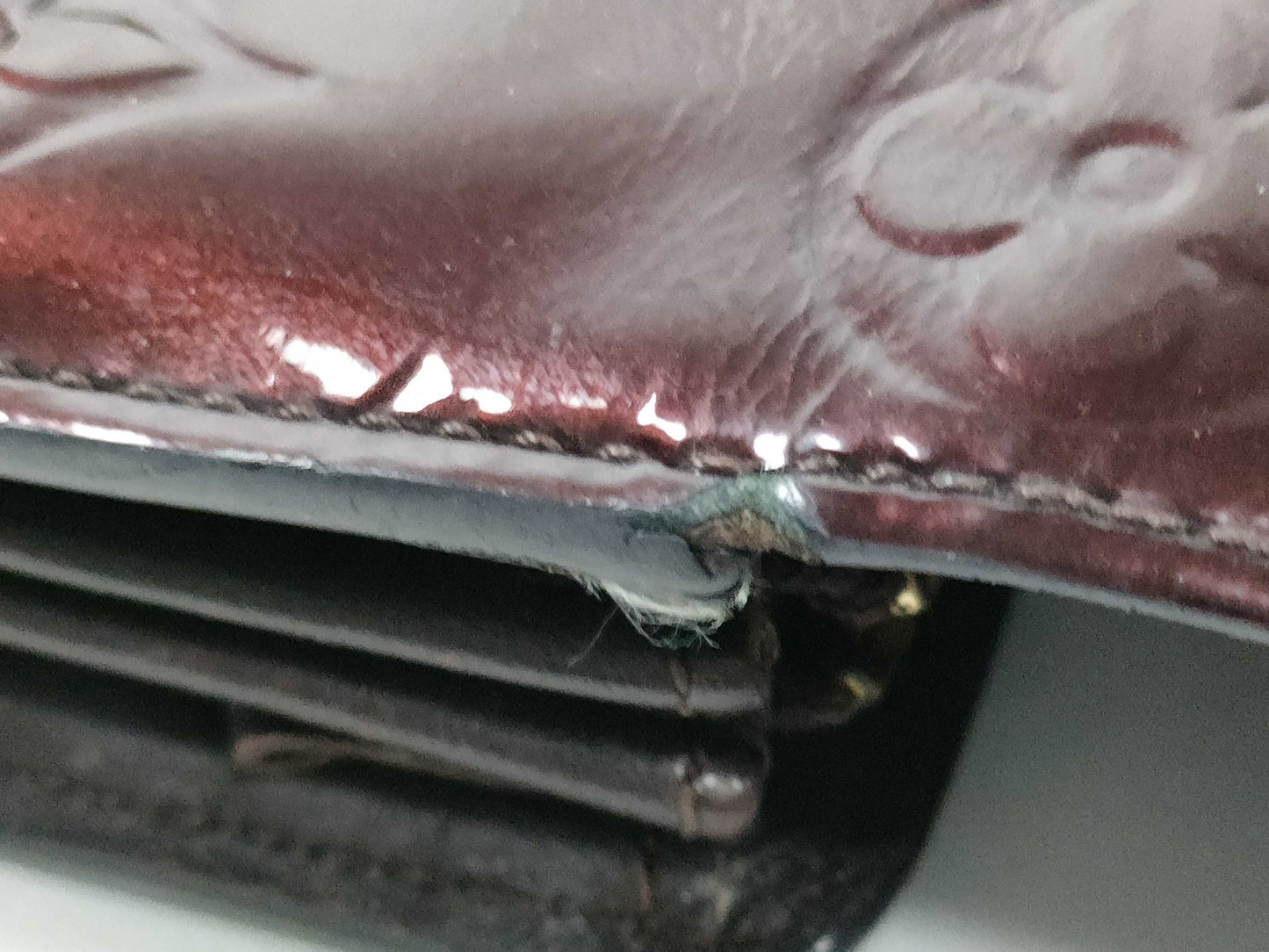 LOUIS VUITTON TN 1102 RFID Unverified Vernis LV Vernis Aultefeuille Sarah Wallet