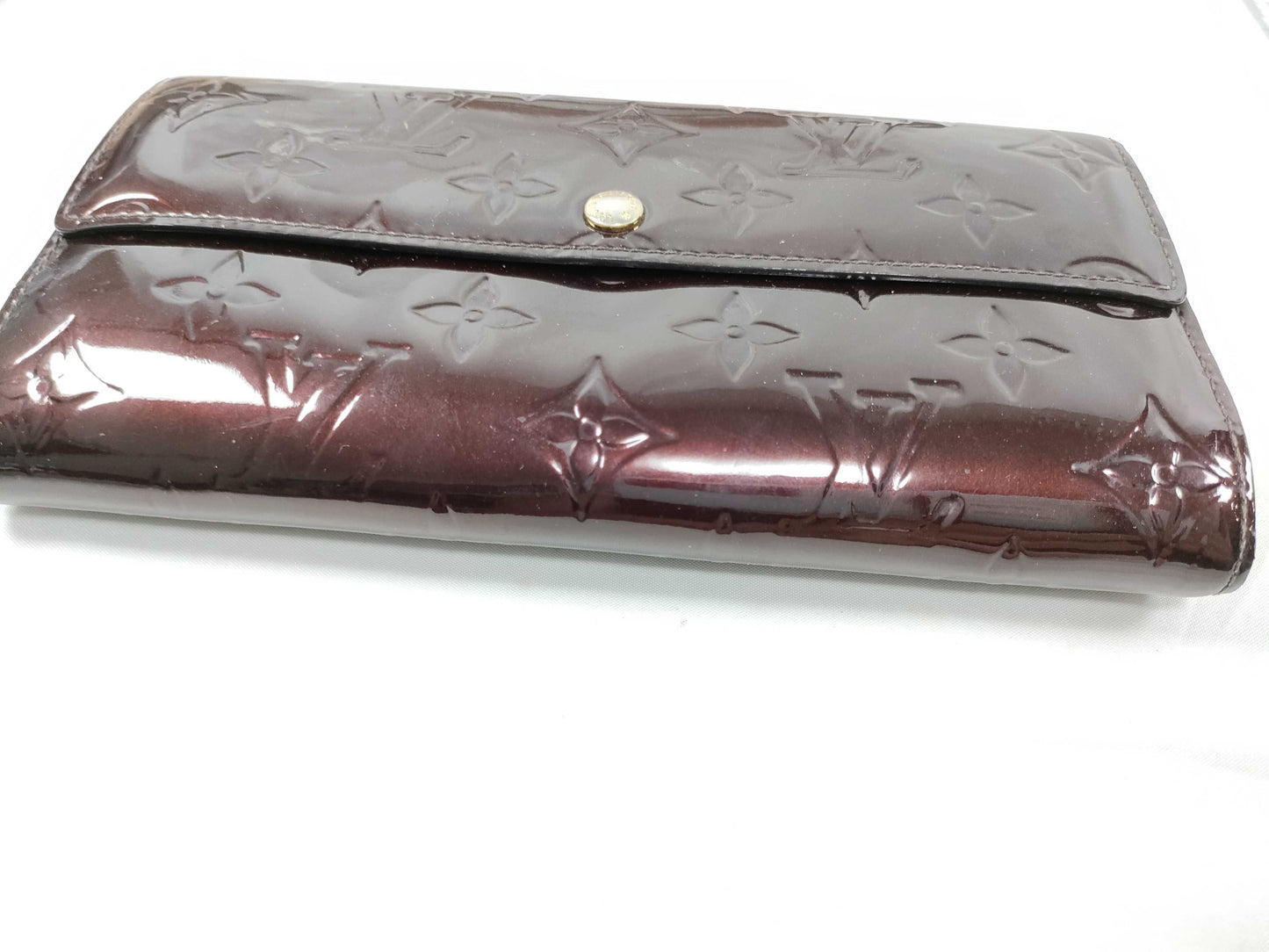 LOUIS VUITTON TN 1102 RFID Unverified Vernis LV Vernis Aultefeuille Sarah Wallet