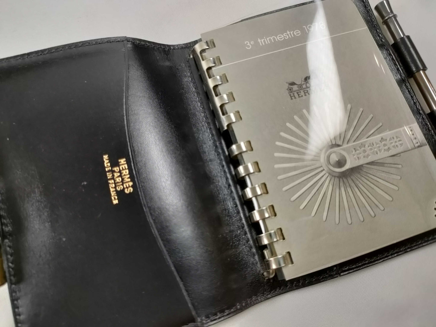 HERMES engraved ◯ H Hermes notebook notebook cover