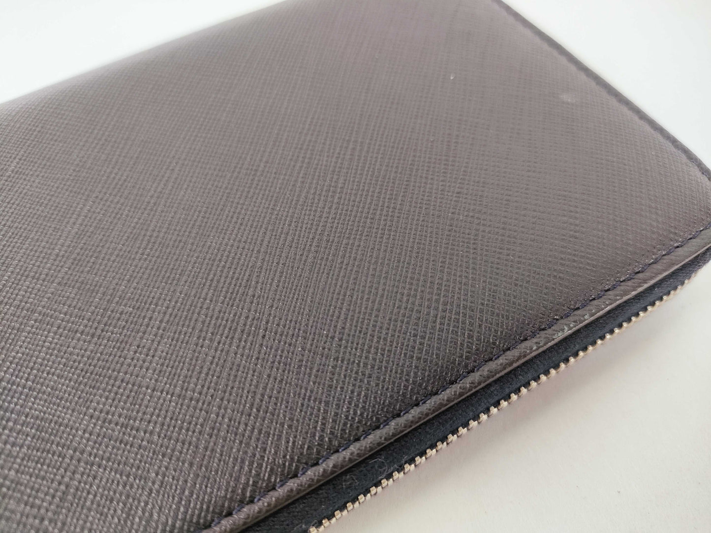 CELINE Round Zip Long Wallet Leather Navy