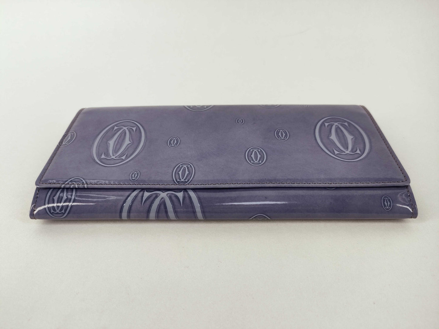 Cartier Happy Birthday Bi-fold Long Wallet, Enamel, Purple