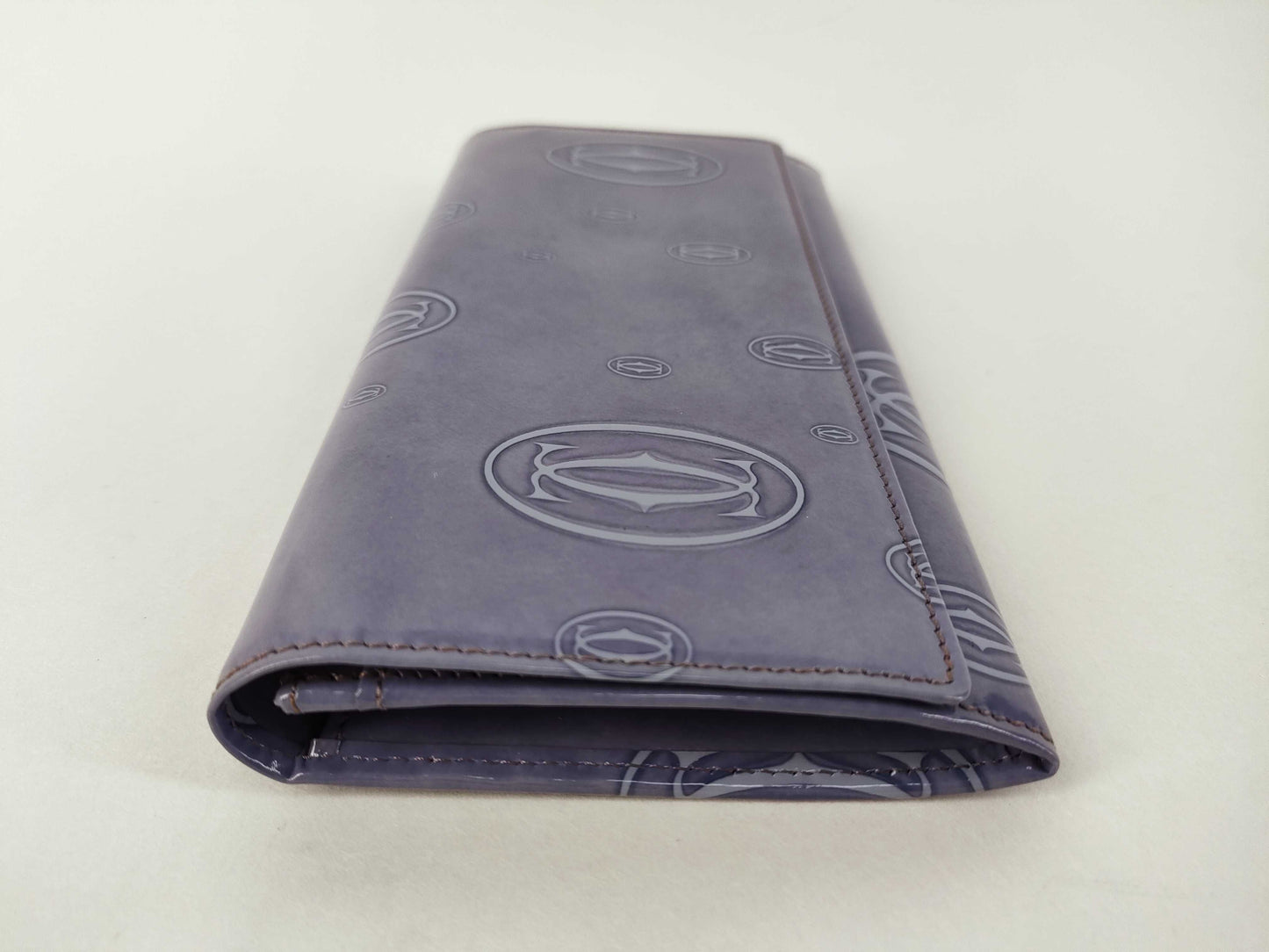 Cartier Happy Birthday Bi-fold Long Wallet, Enamel, Purple