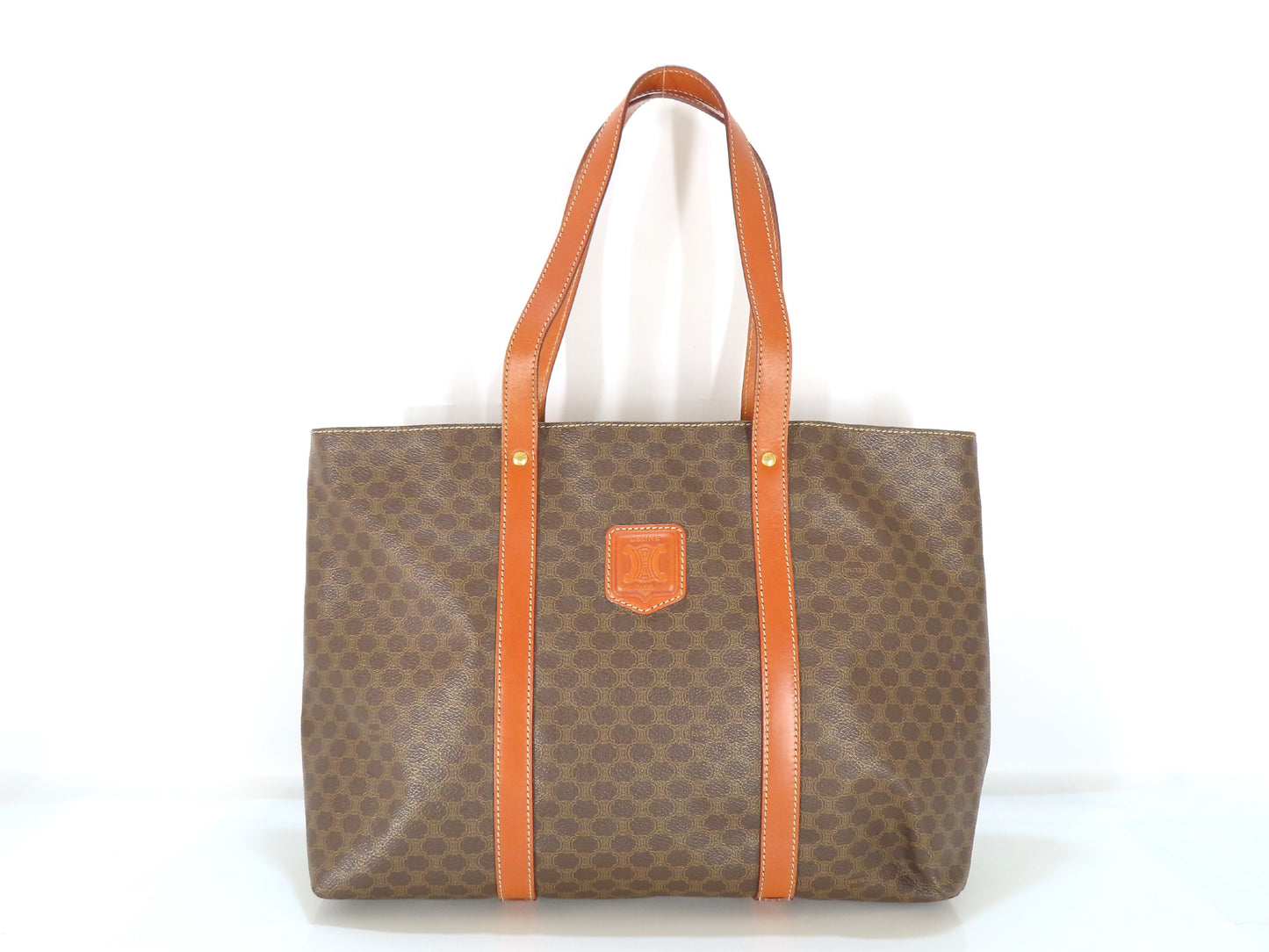 CELINE Macadam Tote Bag Brown Bag