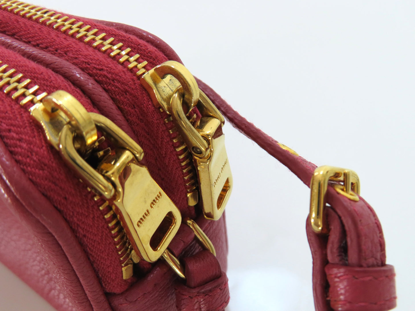 Miu Miu Madras Mini Shoulder Pouch, Goatskin, Pink, 197B Bag