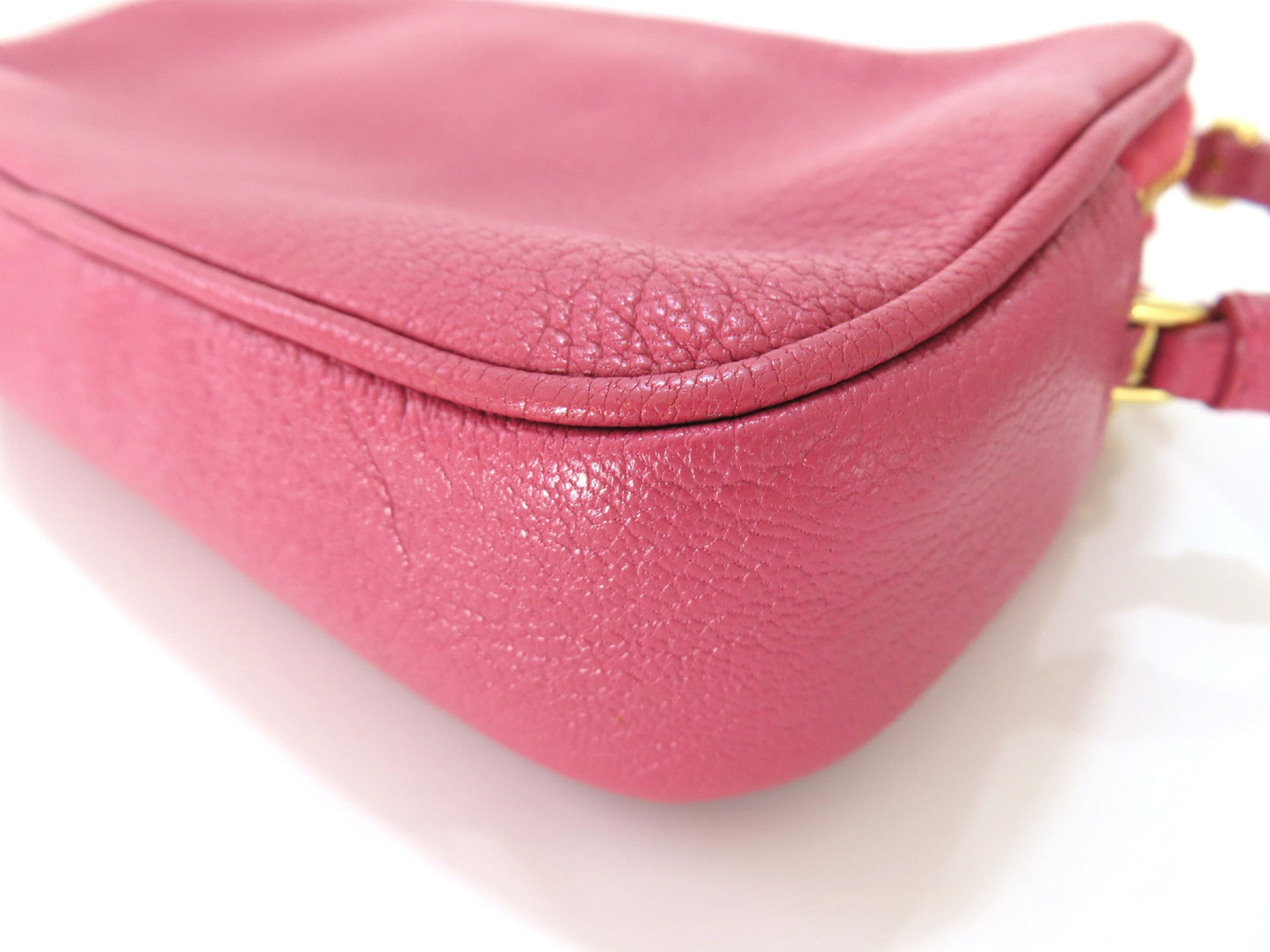Miu Miu Madras Mini Shoulder Pouch, Goatskin, Pink, 197B Bag