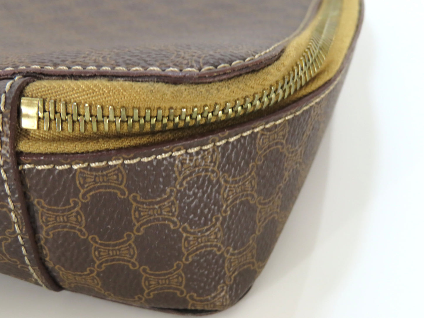 CELINE Macadam Logo Embossed Business Bag Brown