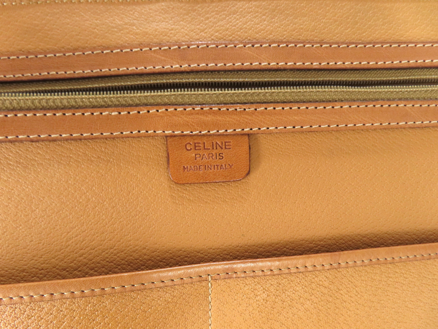 CELINE Macadam Logo Embossed Business Bag Brown