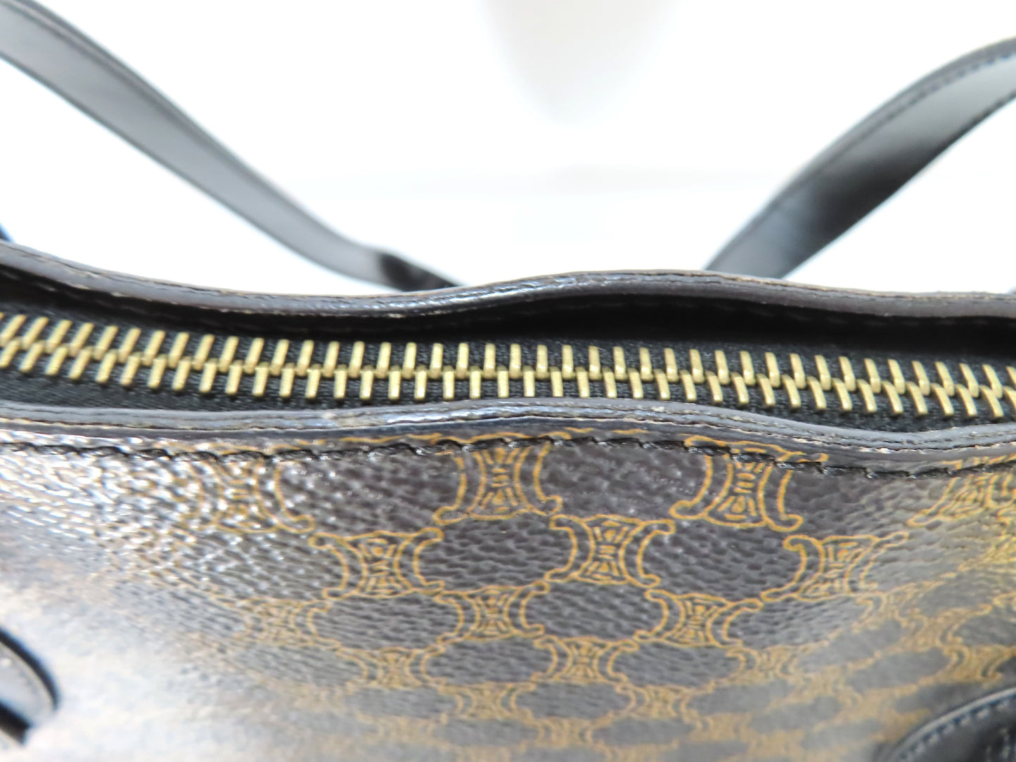 CELINE PVC Macadam Tote Bag in Black