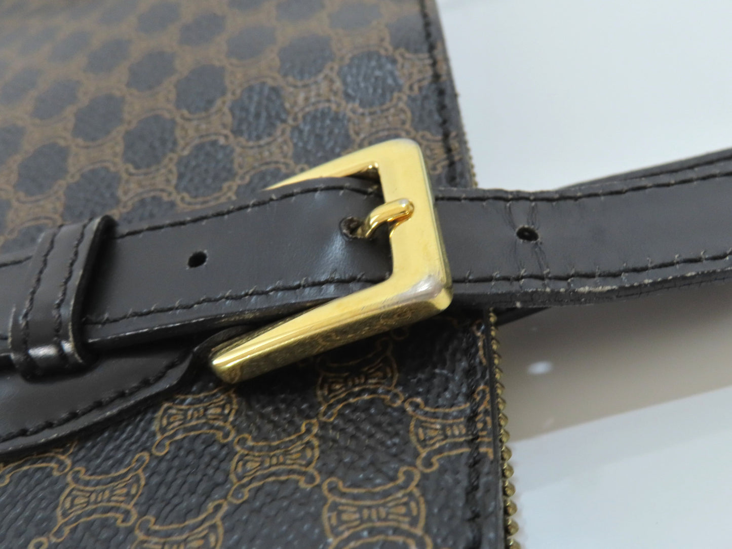CELINE PVC Macadam Tote Bag in Black